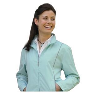 Tri Mountain Jacket Windbreaker Aqua Blue Womens Size XSmall